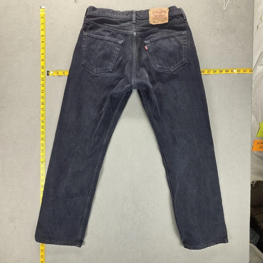 Vintage Levis 501 Jeans Mens Blue Dark Straight Button Fly USA‎ 90s Fits 30x28